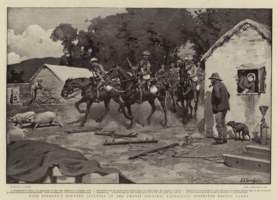 Con la Infantería Montada de Bethune en el País de Umvoti, patrullando Granjas de Rebeldes Sospechosos de J. J. Waugh